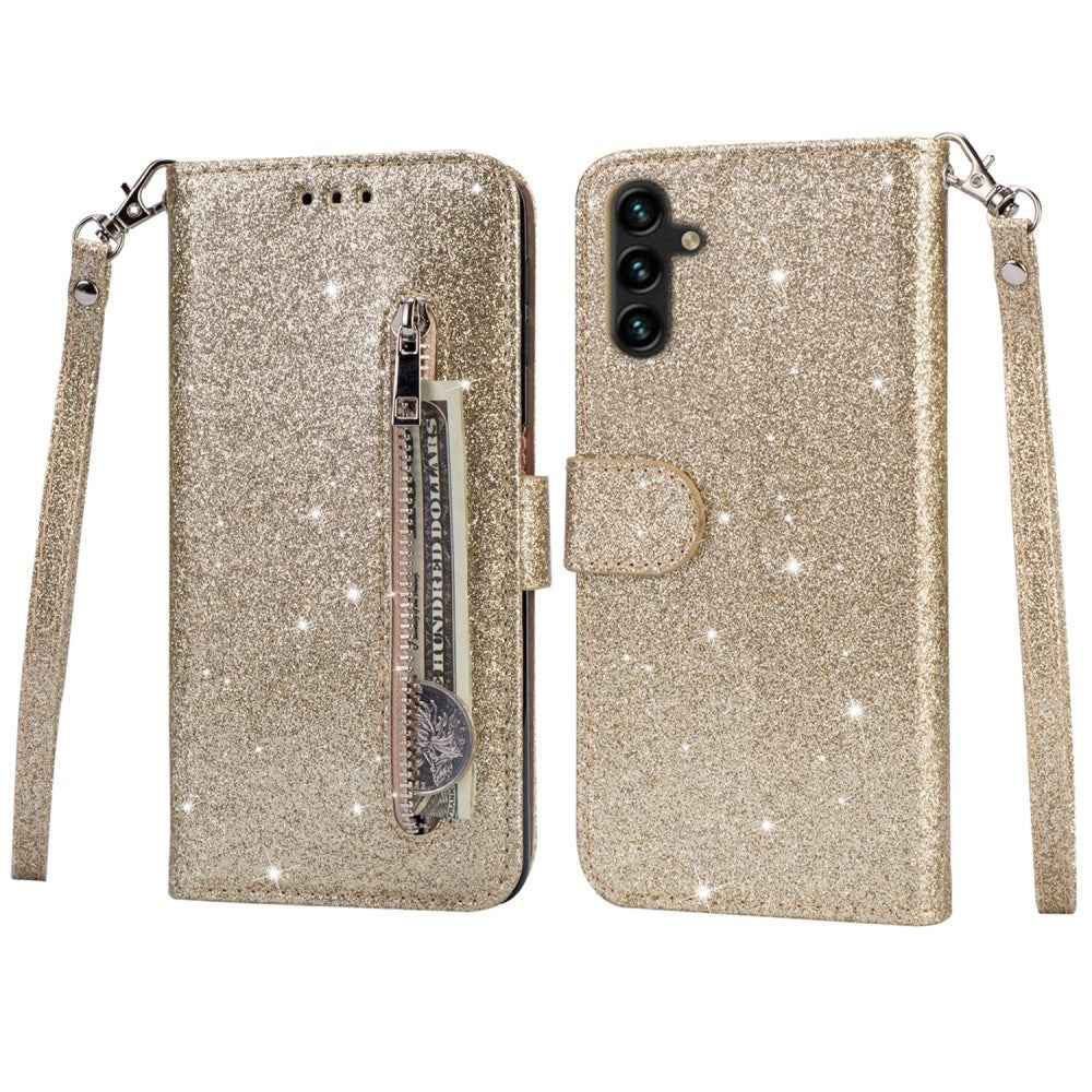 EIDERWOOD - Samsung Galaxy S25 - Glimmer Flip Cover m. Lynlåslomme & Ståfunktion - Guld