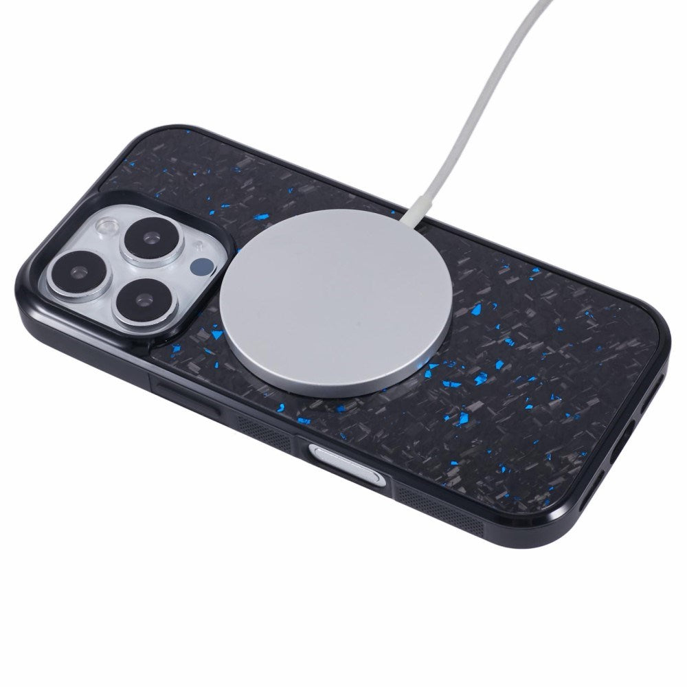 EIDERWOOD iPhone 16 Pro Carbon Fiber Cover - MagSafe Kompatibelt - Blå