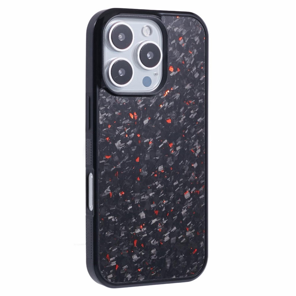 EIDERWOOD iPhone 16 Pro Carbon Fiber Cover - MagSafe Kompatibelt - Rød