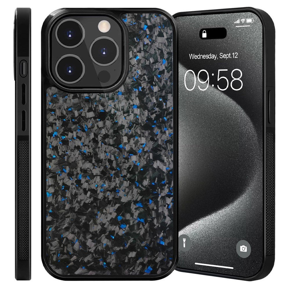 EIDERWOOD iPhone 15 Pro Carbon Fiber Cover - MagSafe Kompatibelt - Blå