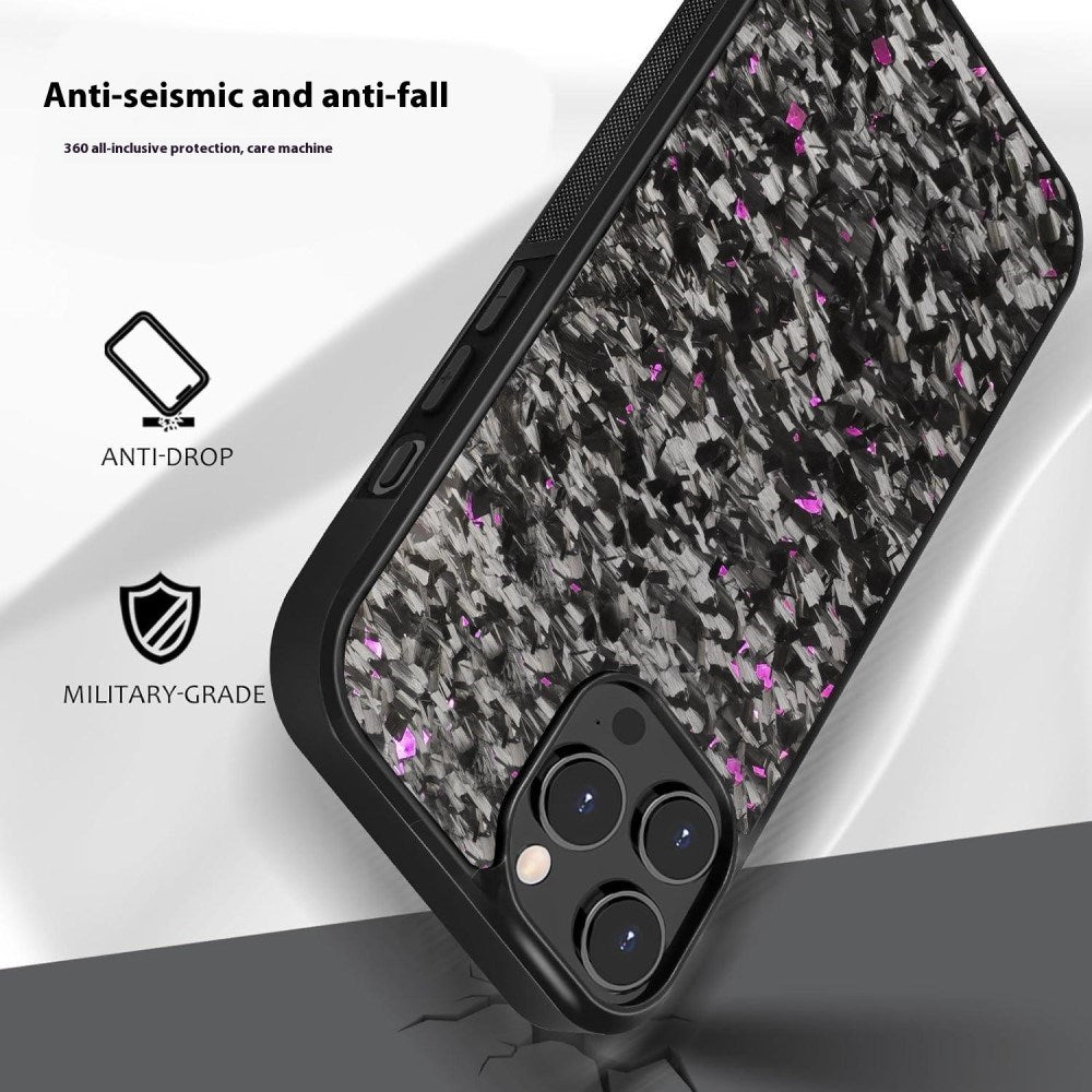 EIDERWOOD iPhone 15 Pro Carbon Fiber Cover - MagSafe Kompatibelt - Blå