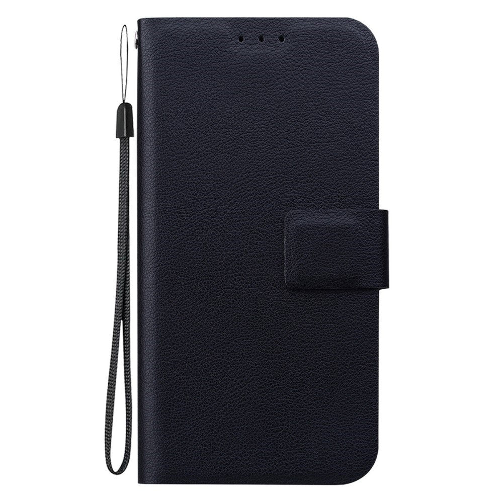 Xiaomi Redmi 14C / Poco C75 - EIDERWOOD Kunstlæder Flip Cover m. Strop - Sort