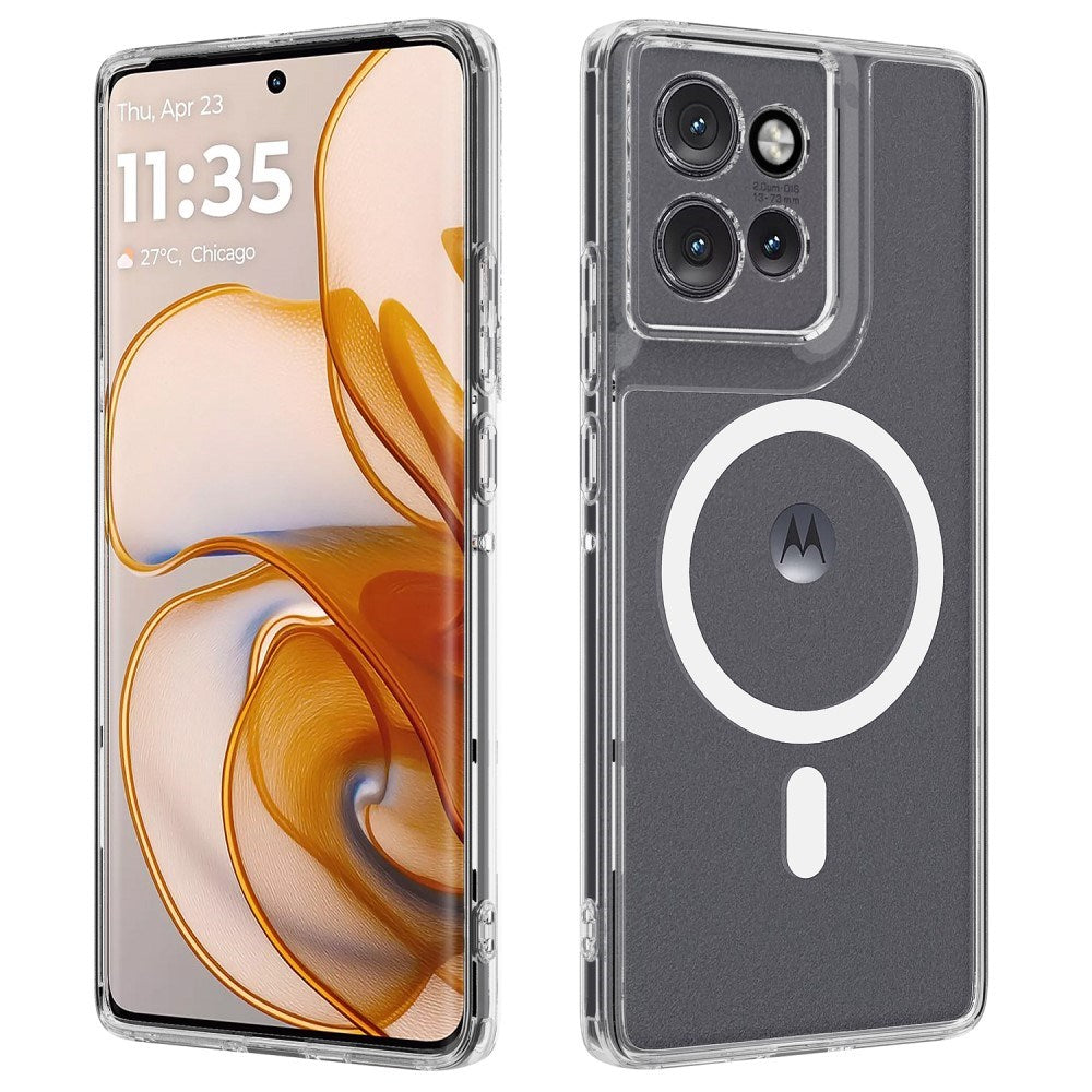 EIDERWOOD Motorola Edge 50 Neo / Thinkphone 25 Hybrid Plast Mobil Cover - MagSafe Kompatibel - Gennemsigtig / Hvid