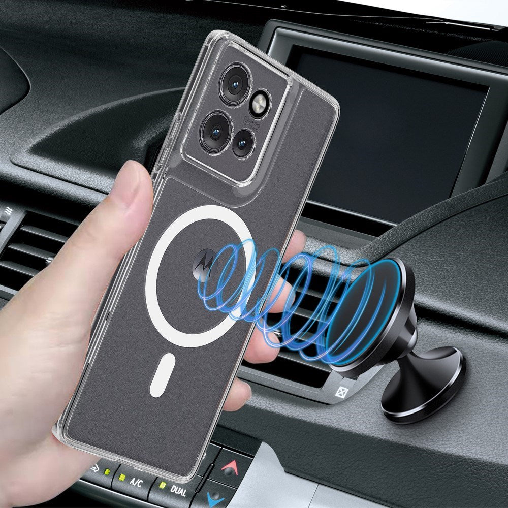 EIDERWOOD Motorola Edge 50 Neo / Thinkphone 25 Hybrid Plast Mobil Cover - MagSafe Kompatibel - Gennemsigtig / Hvid