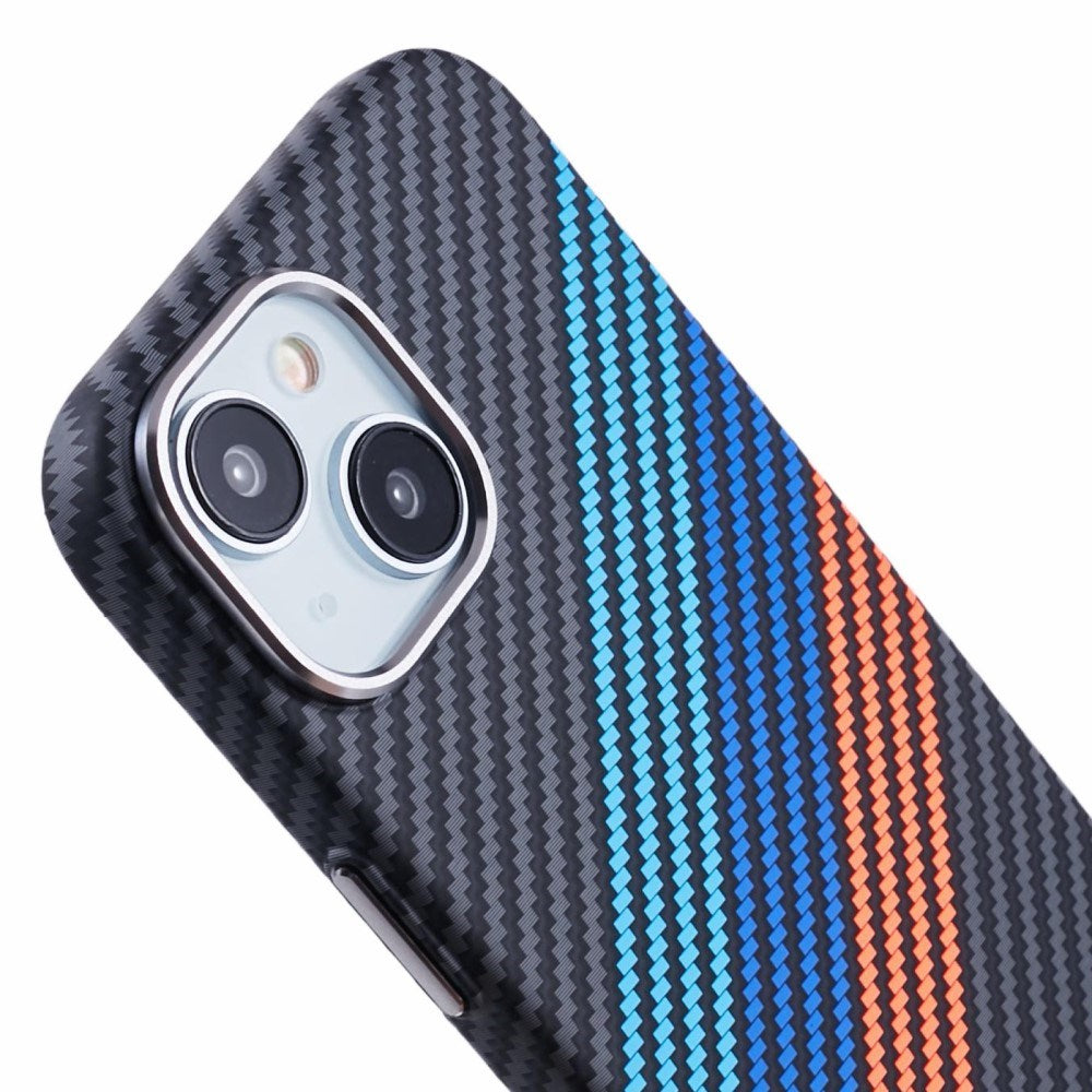 EIDERWOOD - Mønstret Carbon Cover - iPhone 14 - MagSafe Kompatibel - Colorful Stripes