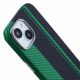 EIDERWOOD - Mønstret Carbon Cover - iPhone 14 - MagSafe Kompatibel - Green/Black