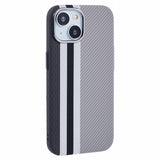 EIDERWOOD - Mønstret Carbon Cover - iPhone 14 - MagSafe Kompatibel - Grey Stripes