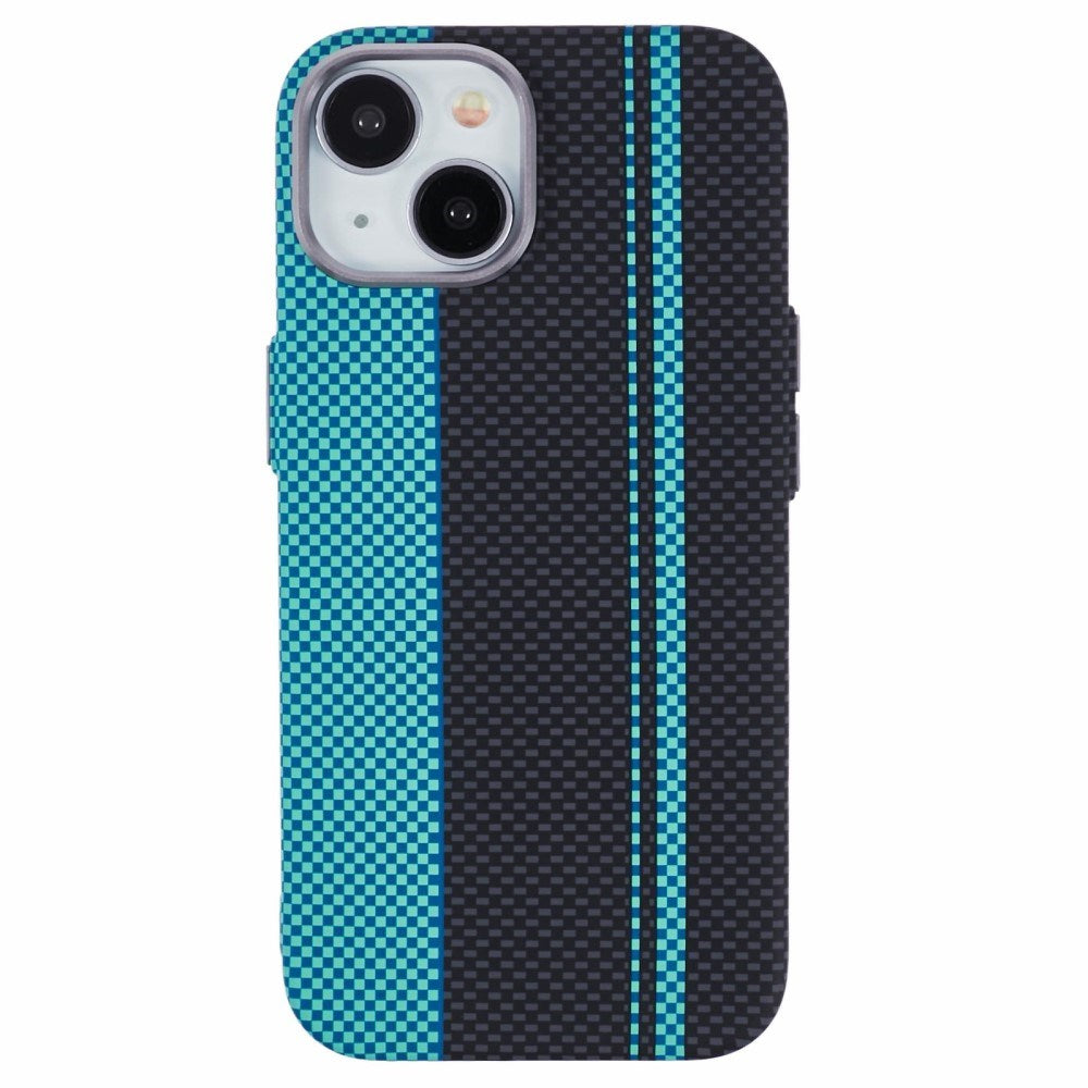 EIDERWOOD - Mønstret Carbon Cover - iPhone 14 - MagSafe Kompatibel - Blue/Black