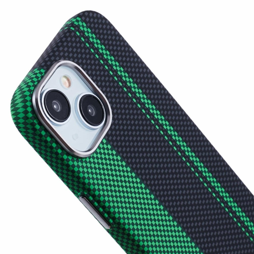 EIDERWOOD - Mønstret Carbon Cover - iPhone 13 - MagSafe Kompatibel - Green/Black