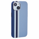 EIDERWOOD - Mønstret Carbon Cover - iPhone 13 - MagSafe Kompatibel - Blue Stripes