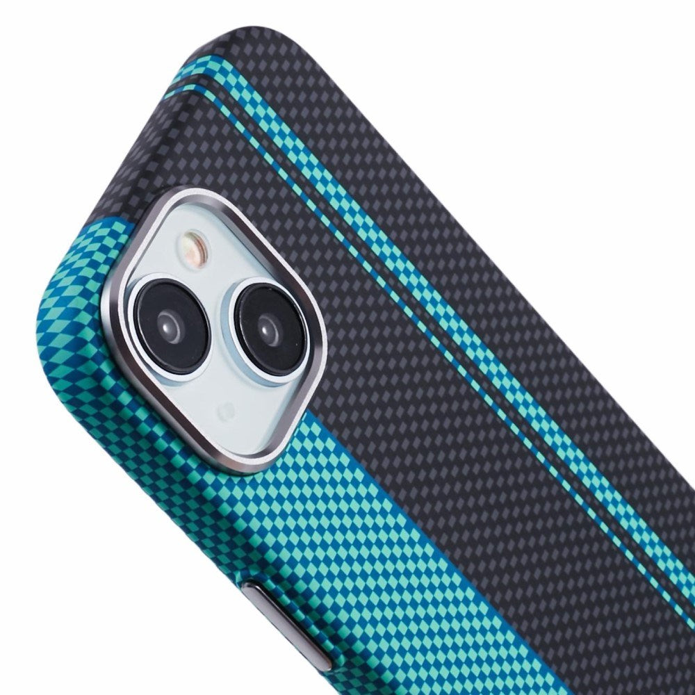 EIDERWOOD - Mønstret Carbon Cover - iPhone 13 - MagSafe Kompatibel - Blue/Black