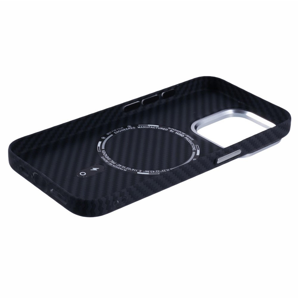 EIDERWOOD - Mønstret Carbon Cover - iPhone 13 Pro - MagSafe Kompatibel - Black