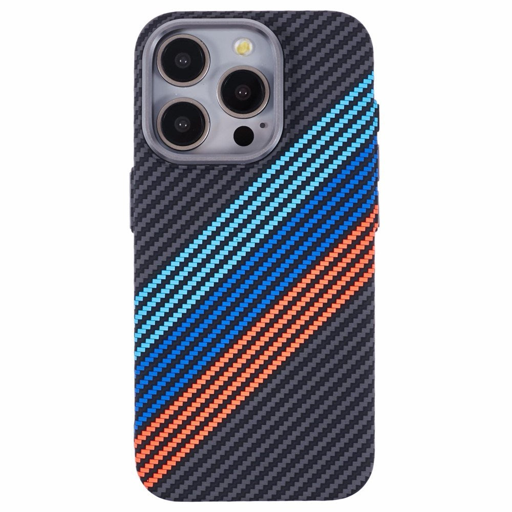 EIDERWOOD - Mønstret Carbon Cover - iPhone 13 Pro - MagSafe Kompatibel - Colorful Stripes