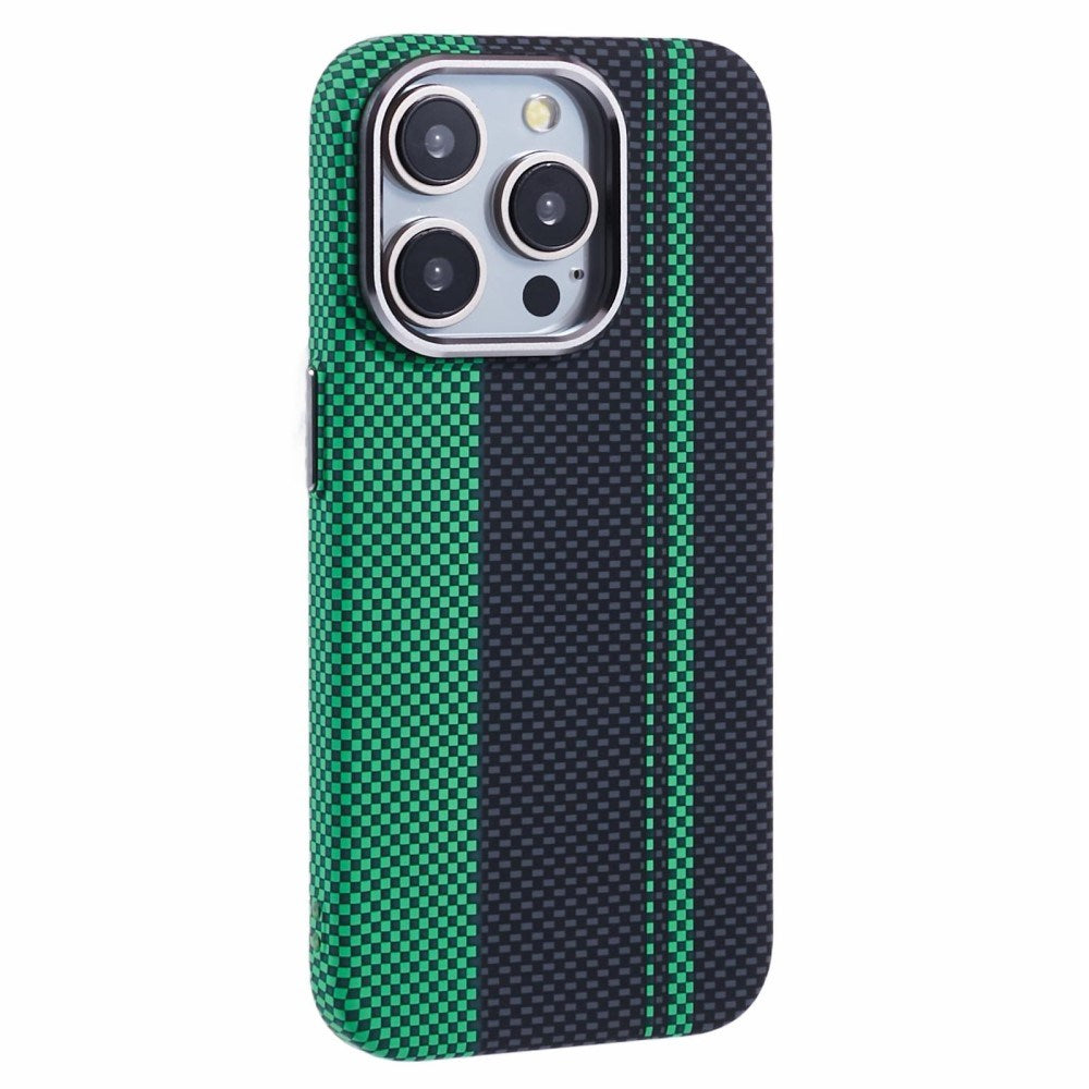 EIDERWOOD - Mønstret Carbon Cover - iPhone 13 Pro - MagSafe Kompatibel - Green/Black