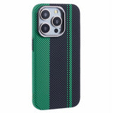 EIDERWOOD - Mønstret Carbon Cover - iPhone 13 Pro - MagSafe Kompatibel - Green/Black