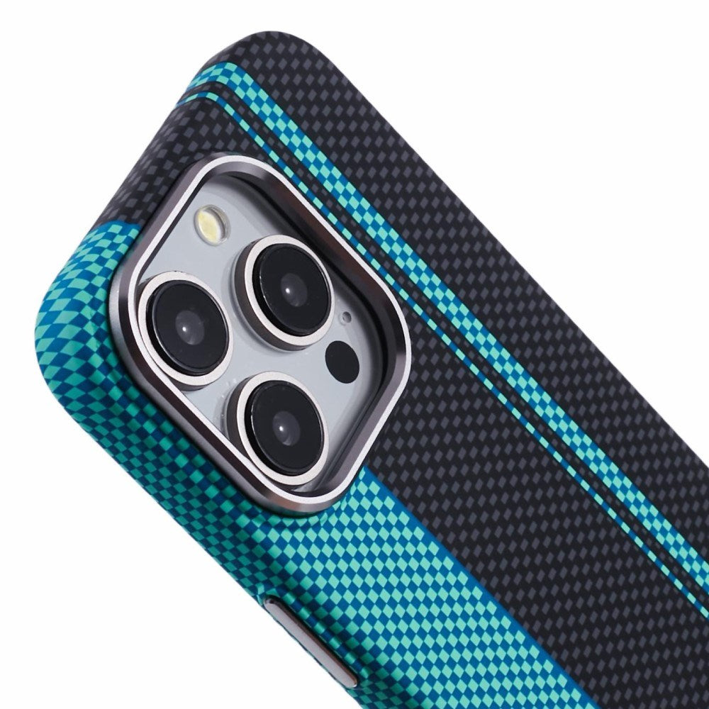 EIDERWOOD - Mønstret Carbon Cover - iPhone 12/12 Pro - MagSafe Kompatibel - Blue/Black