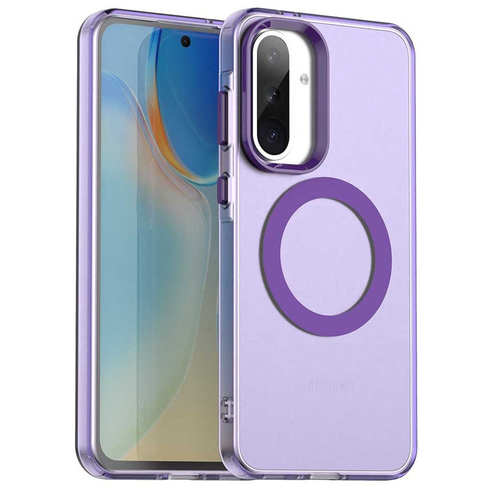 EIDERWOOD Samsung Galaxy A36 (5G) Hybrid Plast Bagside Cover - MagSafe Kompatibel - Gennemsigtig / Lilla