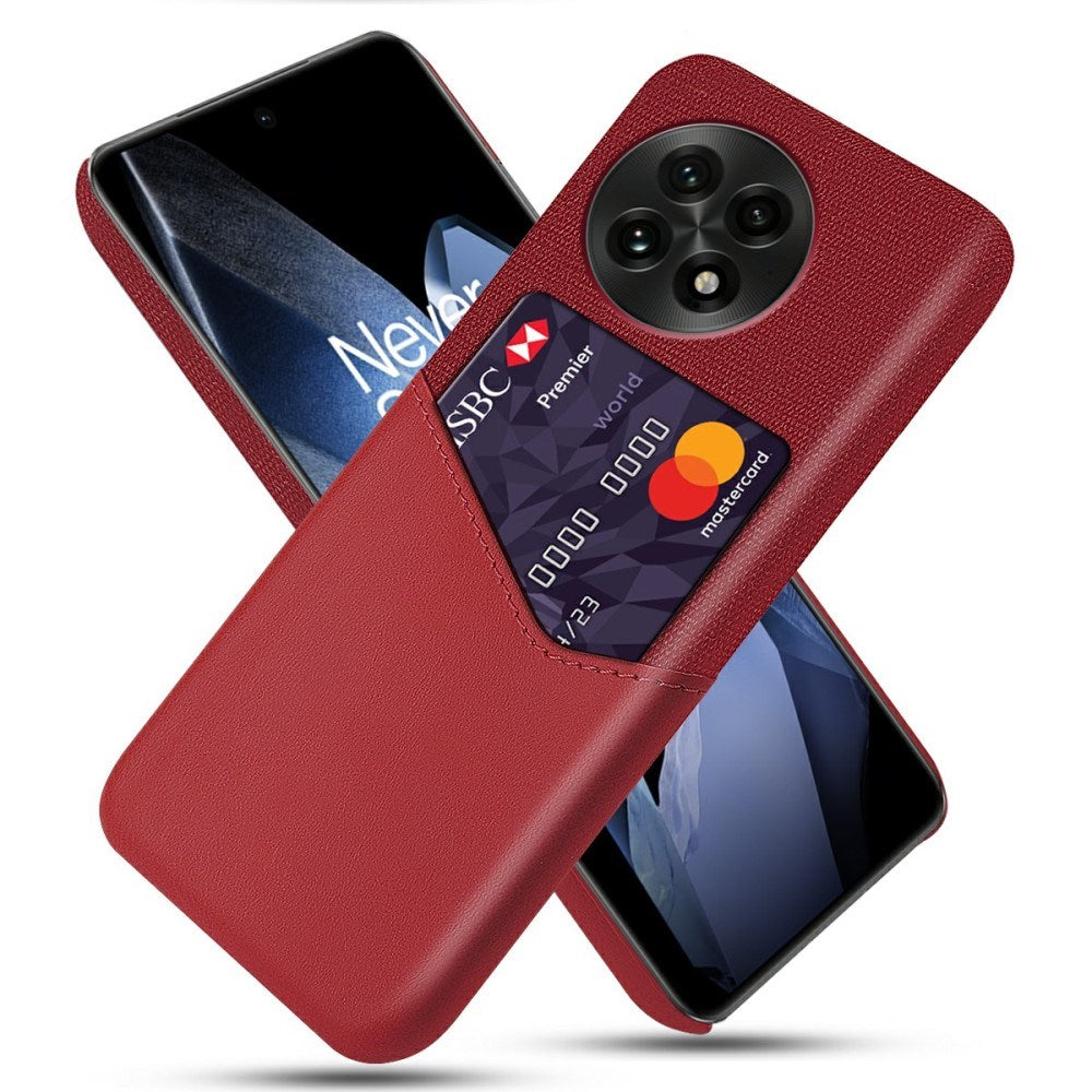 EIDERWOOD - Telefoncover til OnePlus 13 - Stoftekstur, Kunst Læder og Hård PC Beskyttelse - Rød