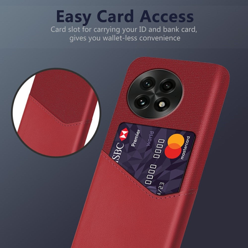 EIDERWOOD - Telefoncover til OnePlus 13 - Stoftekstur, Kunst Læder og Hård PC Beskyttelse - Rød