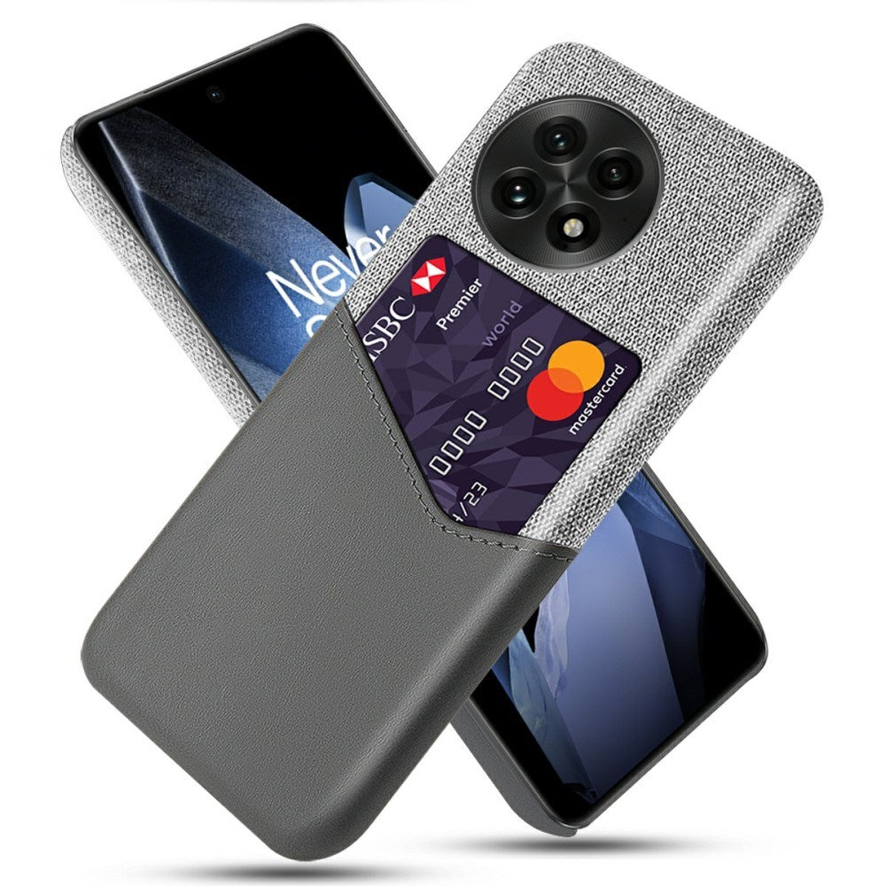 EIDERWOOD - Telefoncover til OnePlus 13 - Stoftekstur, Kunst Læder og Hård PC Beskyttelse - Grå