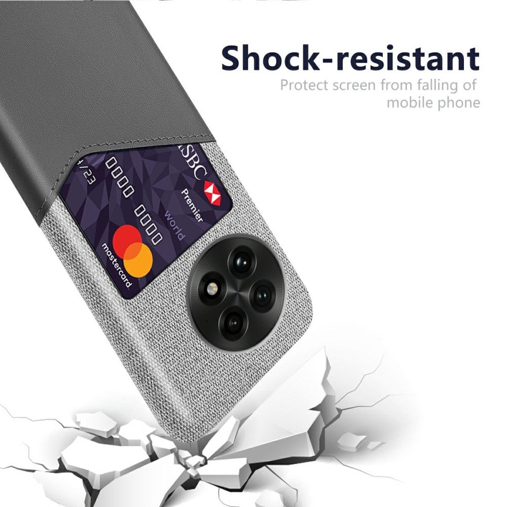 EIDERWOOD - Telefoncover til OnePlus 13 - Stoftekstur, Kunst Læder og Hård PC Beskyttelse - Grå