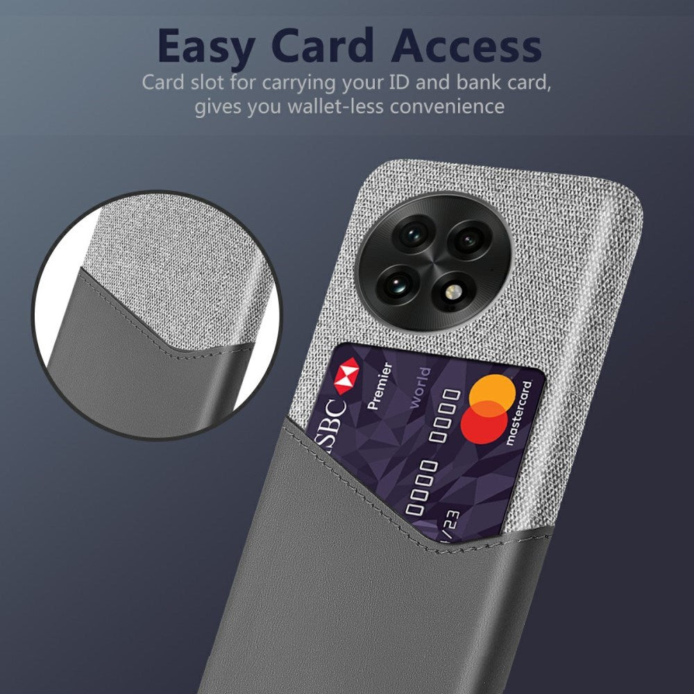 EIDERWOOD - Telefoncover til OnePlus 13 - Stoftekstur, Kunst Læder og Hård PC Beskyttelse - Grå