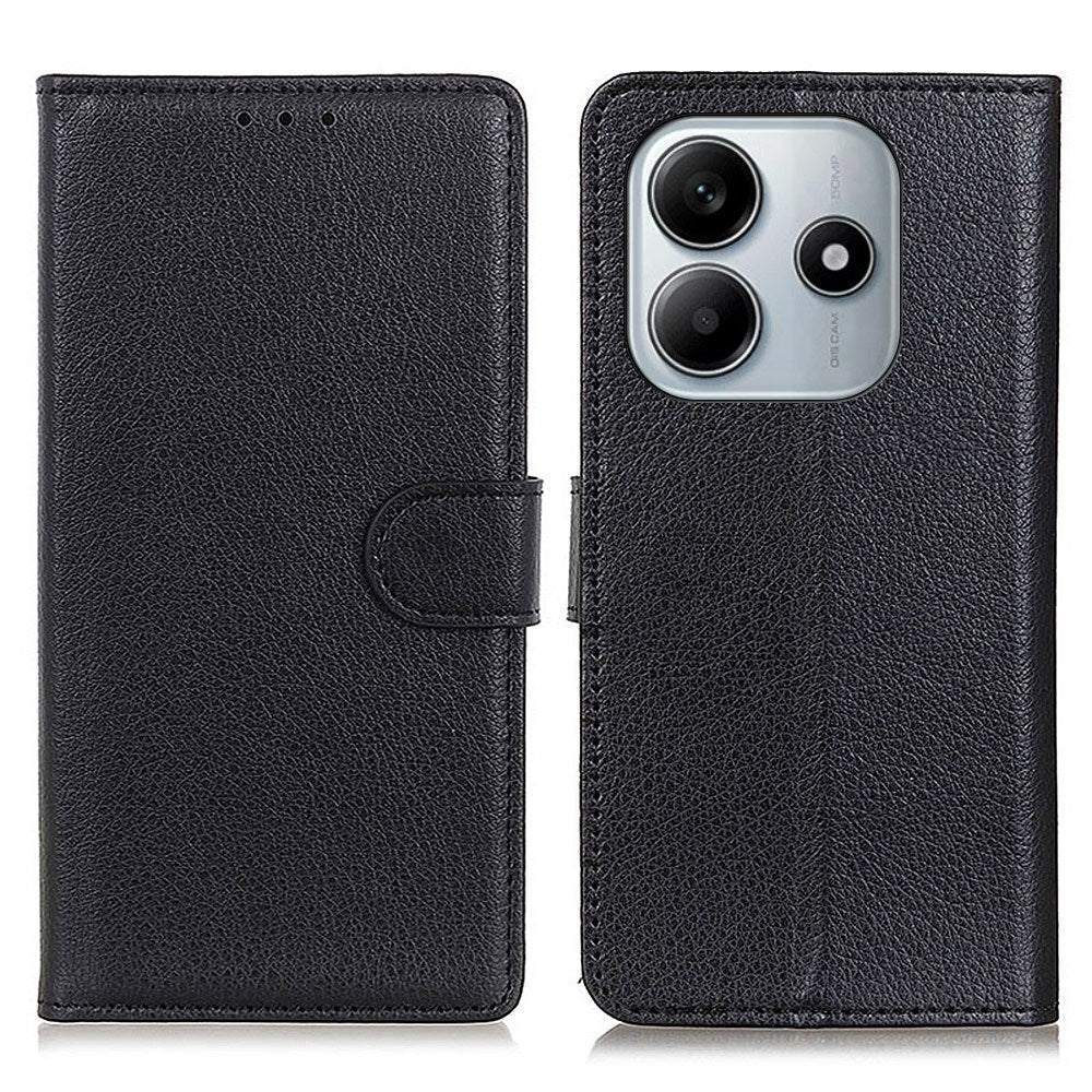 EIDERWOOD - Xiaomi Redmi Note 14 (4G) - Kunstlæder Flip Cover m. Kortholder & Ståfunktion - Sort
