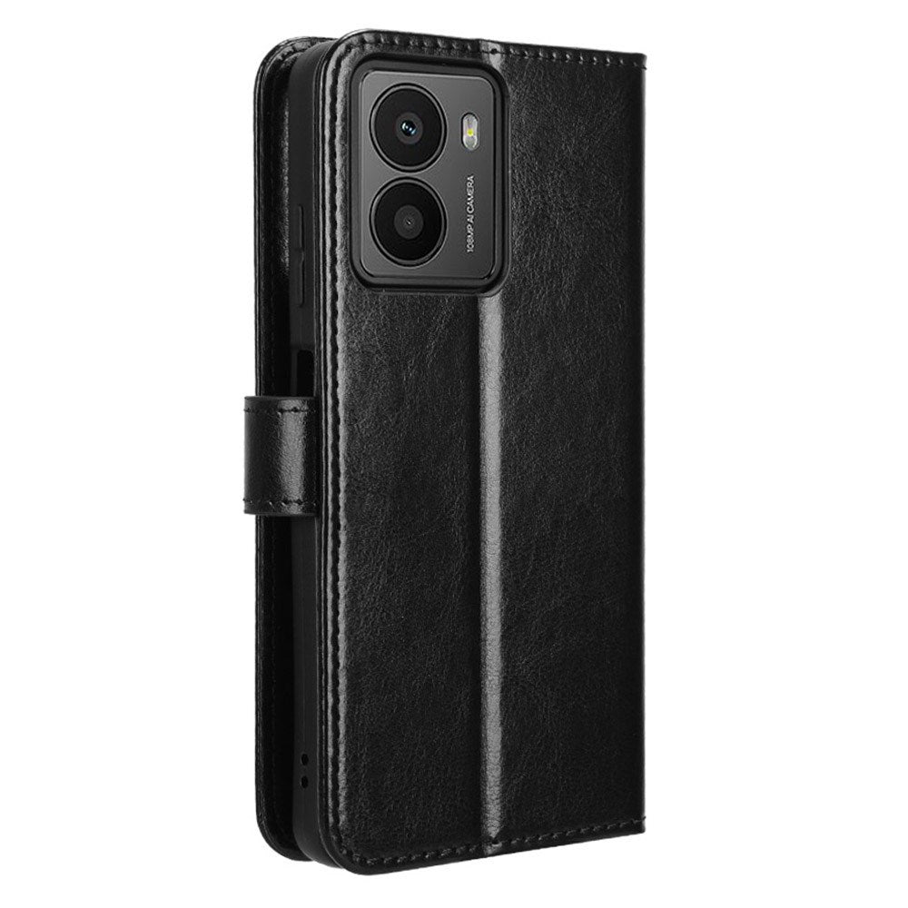 HMD Fusion / Fusion X1 - EIDERWOOD Kunstlæder Flip Cover m. Strop - Sort