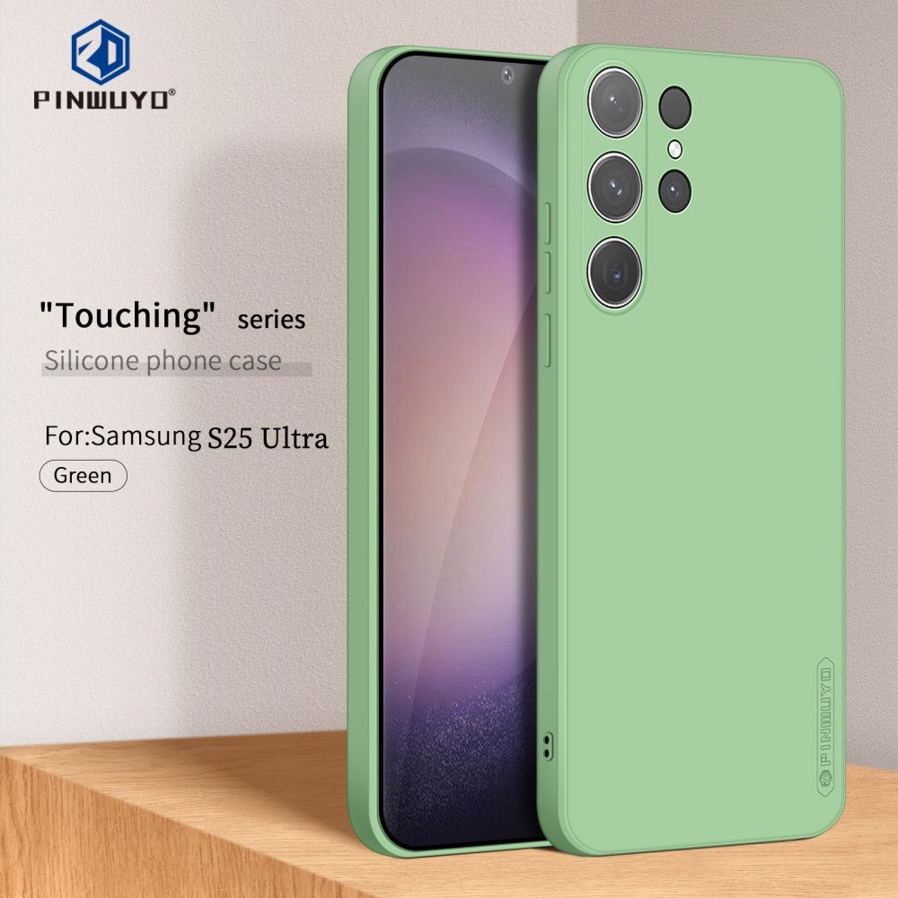 Samsung Galaxy S25 Ultra PINWUYO Silikone Mobil Cover - Grøn