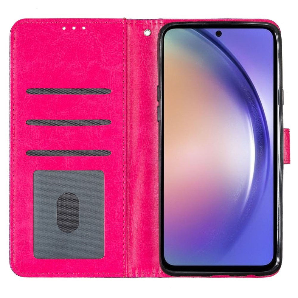 EIDERWOOD Samsung Galaxy A36 (5G) Læder Mobil Cover m. Pung & Strop - Glimmer - Pink