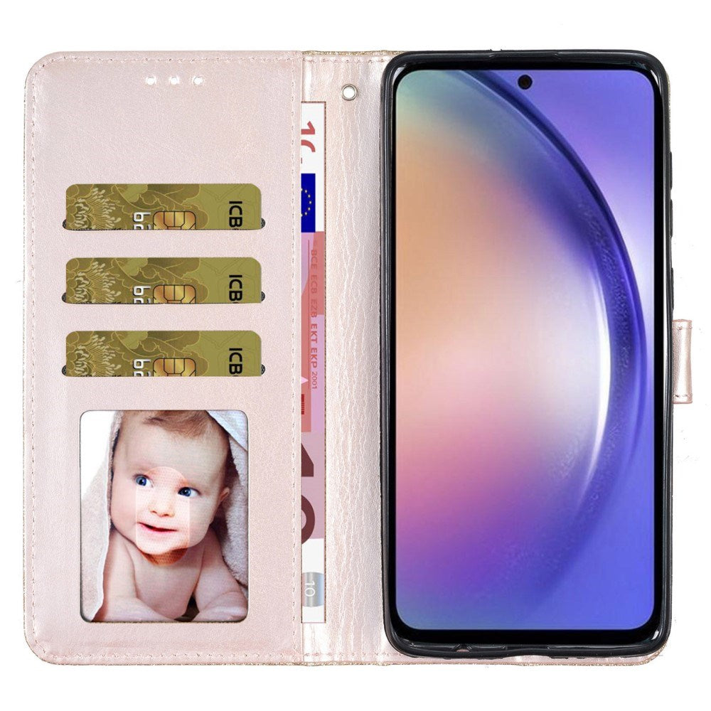 EIDERWOOD Samsung Galaxy A36 (5G) Læder Mobil Cover m. Pung & Strop - Glimmer - Guld