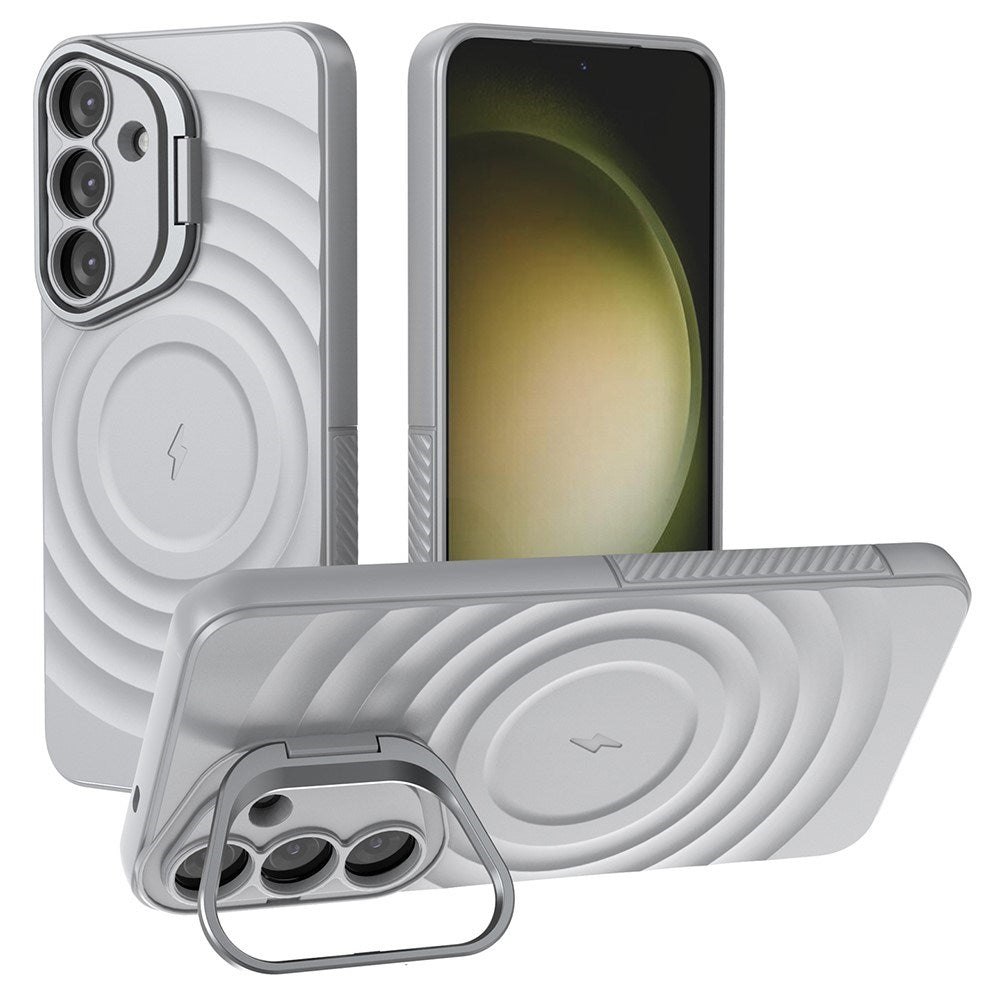 EIDERWOOD - Samsung Galaxy S25+ (Plus) - Fleksibelt Plastik Cover m. Tekstur & Kickstand - Grå