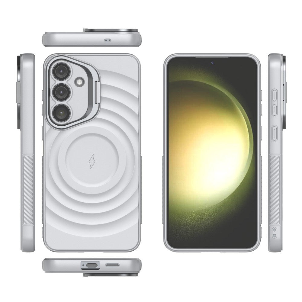 EIDERWOOD - Samsung Galaxy S25+ (Plus) - Fleksibelt Plastik Cover m. Tekstur & Kickstand - Grå