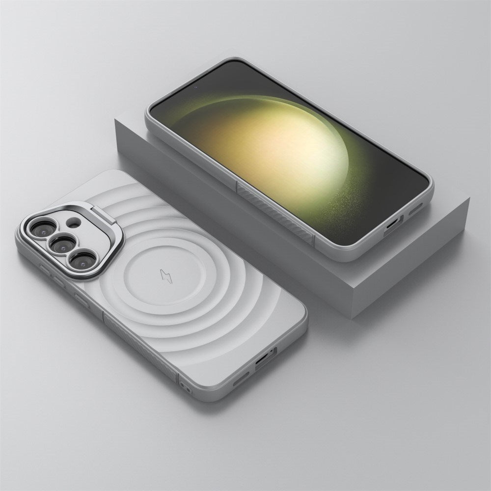 EIDERWOOD - Samsung Galaxy S25+ (Plus) - Fleksibelt Plastik Cover m. Tekstur & Kickstand - Grå