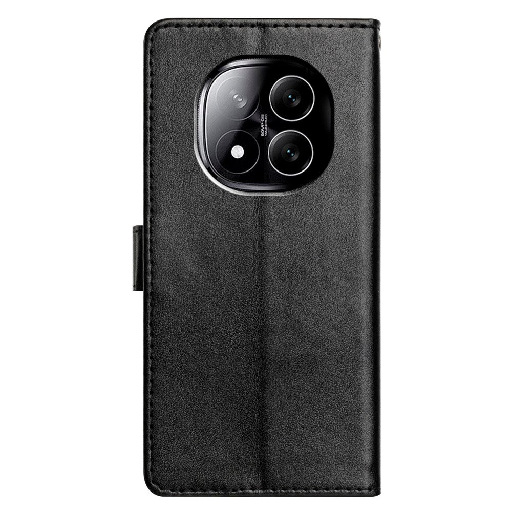 Xiaomi Redmi Note 14 Pro (5G) / Poco X7 - EIDERWOOD Kunstlæder Flip Cover m. Strop - Sort