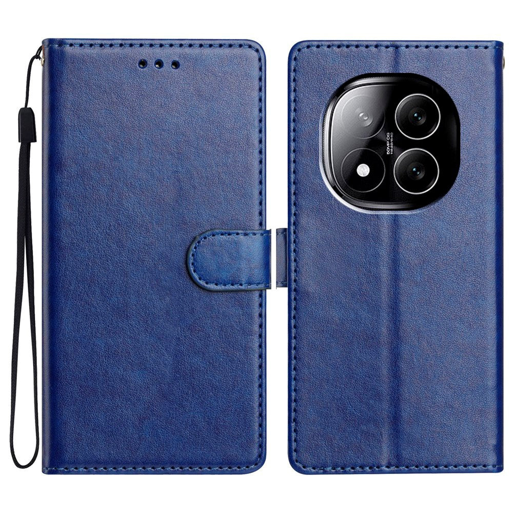 Xiaomi Redmi Note 14 Pro (5G) / Poco X7 - EIDERWOOD Kunstlæder Flip Cover m. Strop - Blå