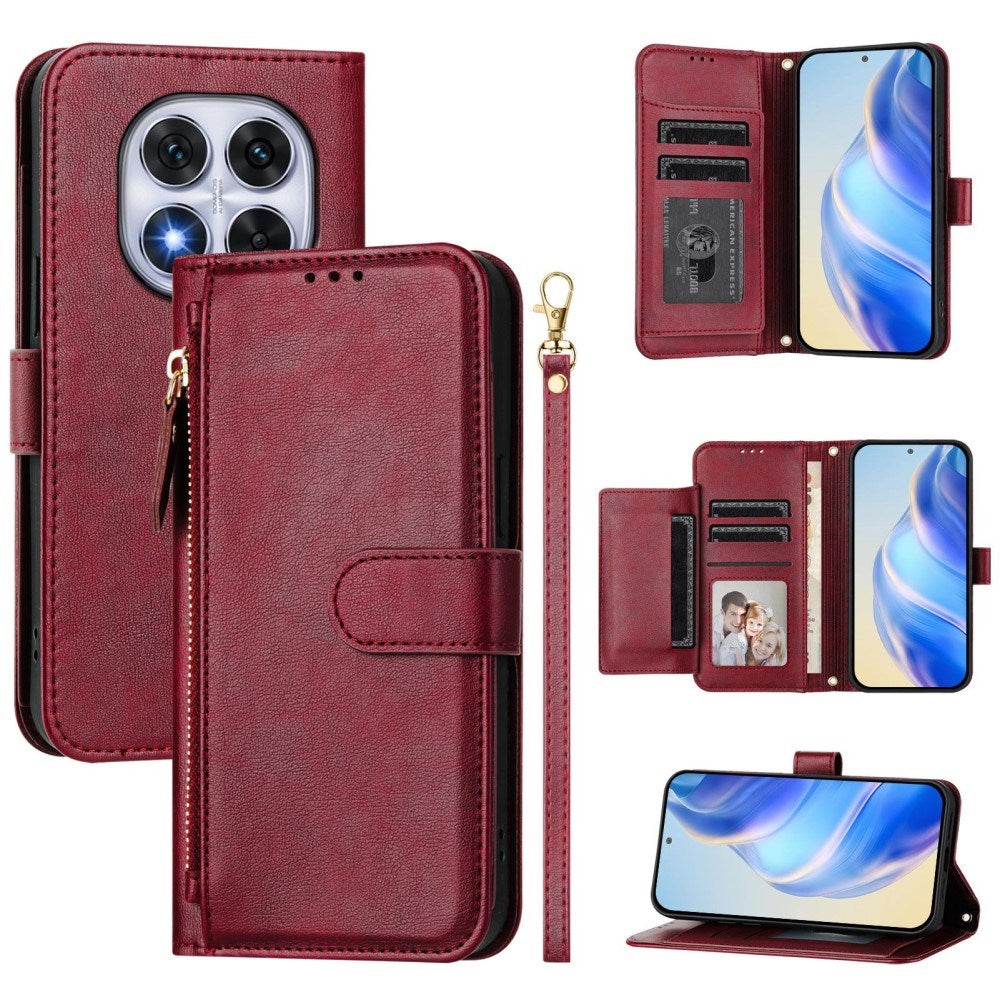 EIDERWOOD Xiaomi Redmi Note 14 Pro+ / 14 Pro (5G) Flip Cover m. Kortholder & Lomme - Rød
