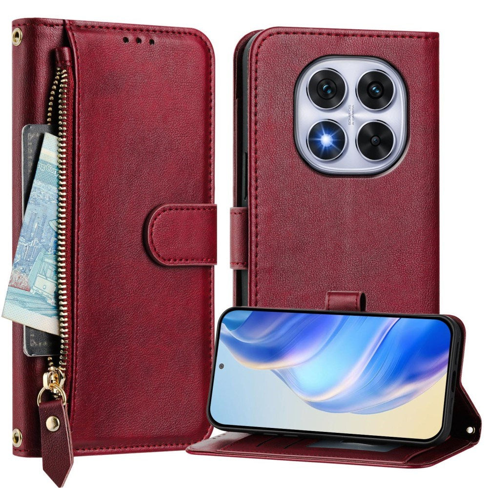 EIDERWOOD Xiaomi Redmi Note 14 Pro+ / 14 Pro (5G) Flip Cover m. Kortholder & Lomme - Rød