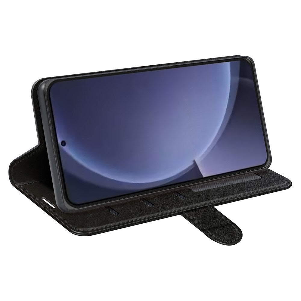 EIDERWOOD - Samsung Galaxy S25+ (Plus) - Kunstlæder Flip Cover m. Kortholder & Ståfunktion - Sort