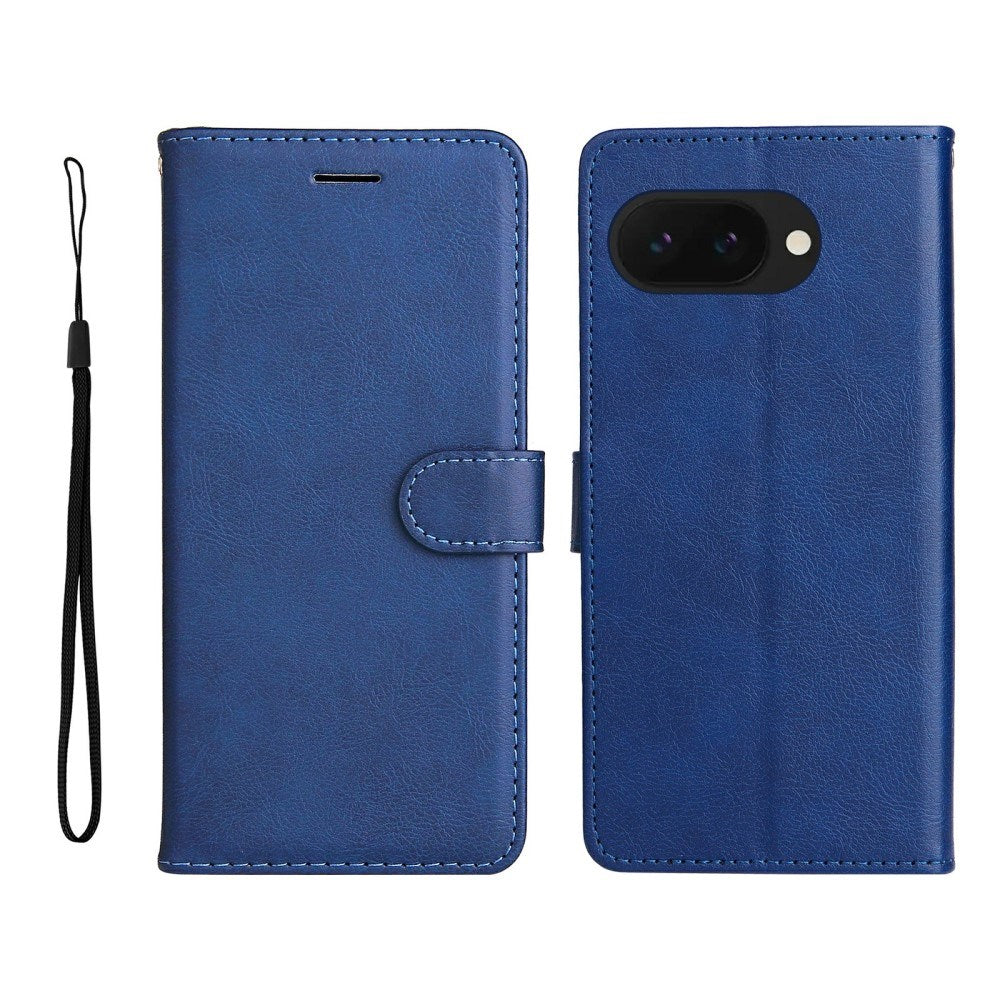 EIDERWOOD - Google Pixel 9a - Kunstlæder Flip Cover m. Kortholder & Strop - Blå