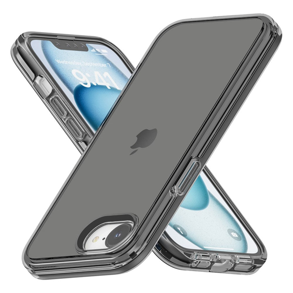 EIDERWOOD - iPhone 16e - Hybrid Plastik Cover - Gennemsigtig / Sort