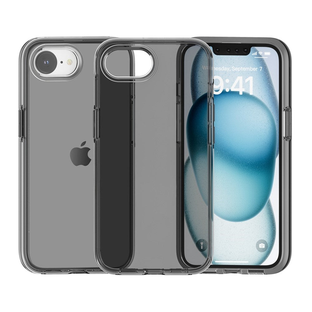 EIDERWOOD - iPhone 16e - Hybrid Plastik Cover - Gennemsigtig / Sort