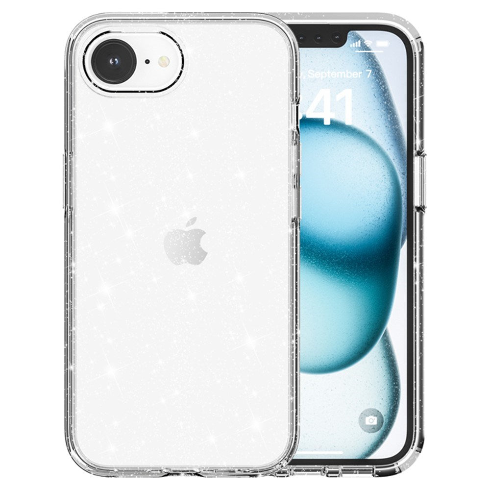 EIDERWOOD - iPhone 16e - Hybrid Glitter Plastik Cover - MagSafe Kompatibel - Hvid
