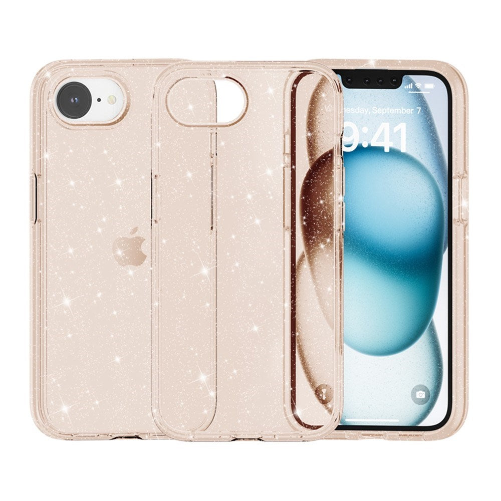 EIDERWOOD - iPhone 17e / 16e - Hybrid Glitter Plastik Cover - MagSafe Kompatibel - Guld