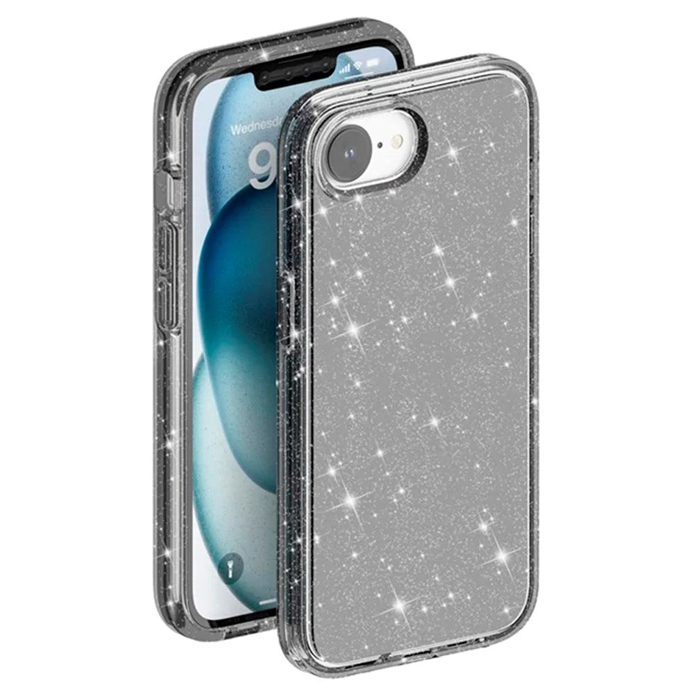 EIDERWOOD - iPhone 16e - Hybrid Glitter Plastik Cover - MagSafe Kompatibel - Sort