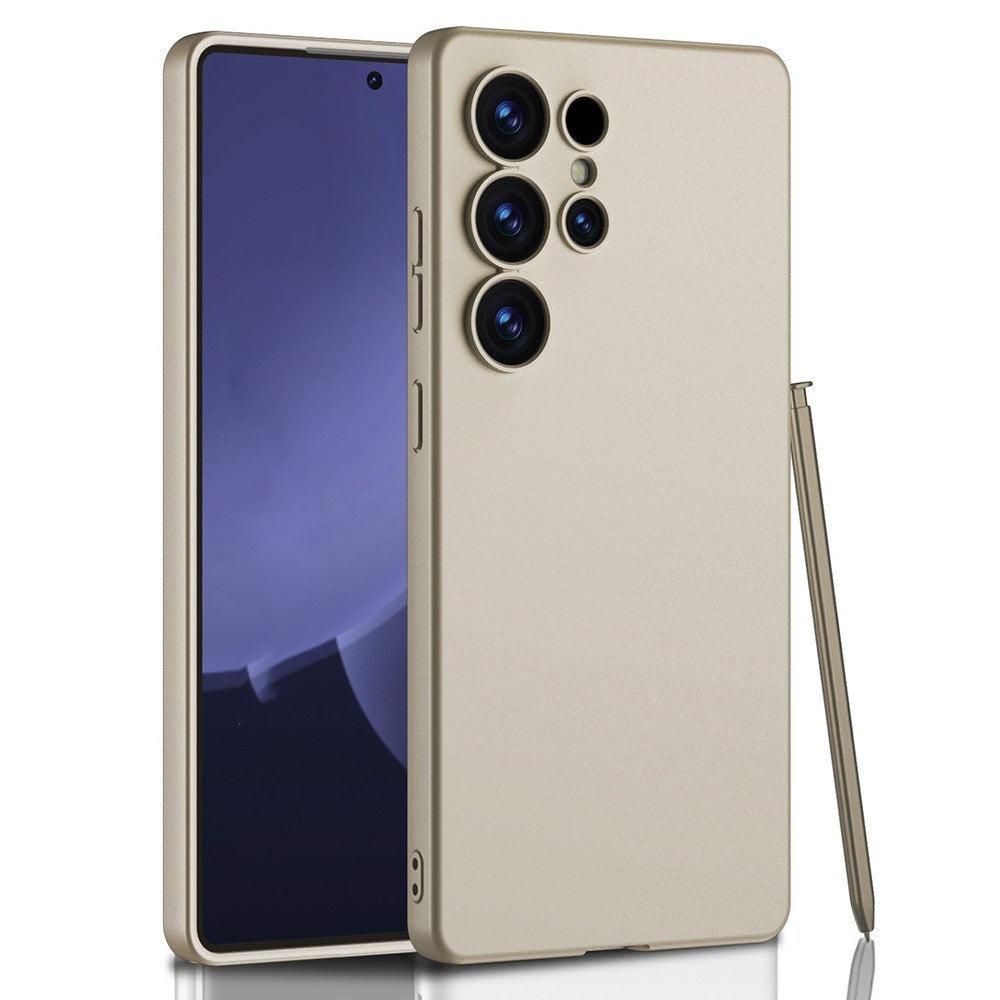 EIDERWOOD Samsung Galaxy S25 Ultra Slim Plastik Cover med Lille Stylus - Beige