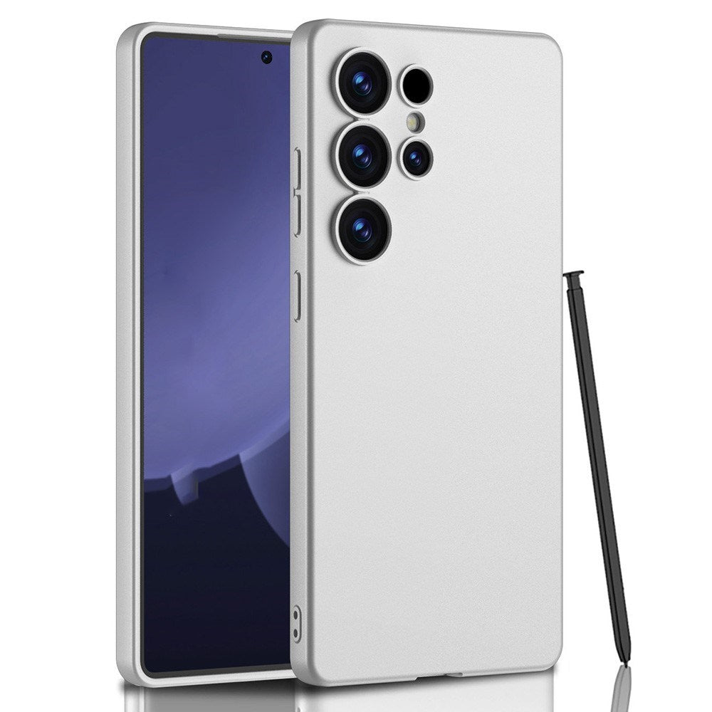 EIDERWOOD Samsung Galaxy S25 Ultra Slim Plastik Cover med Lille Stylus - Sølv