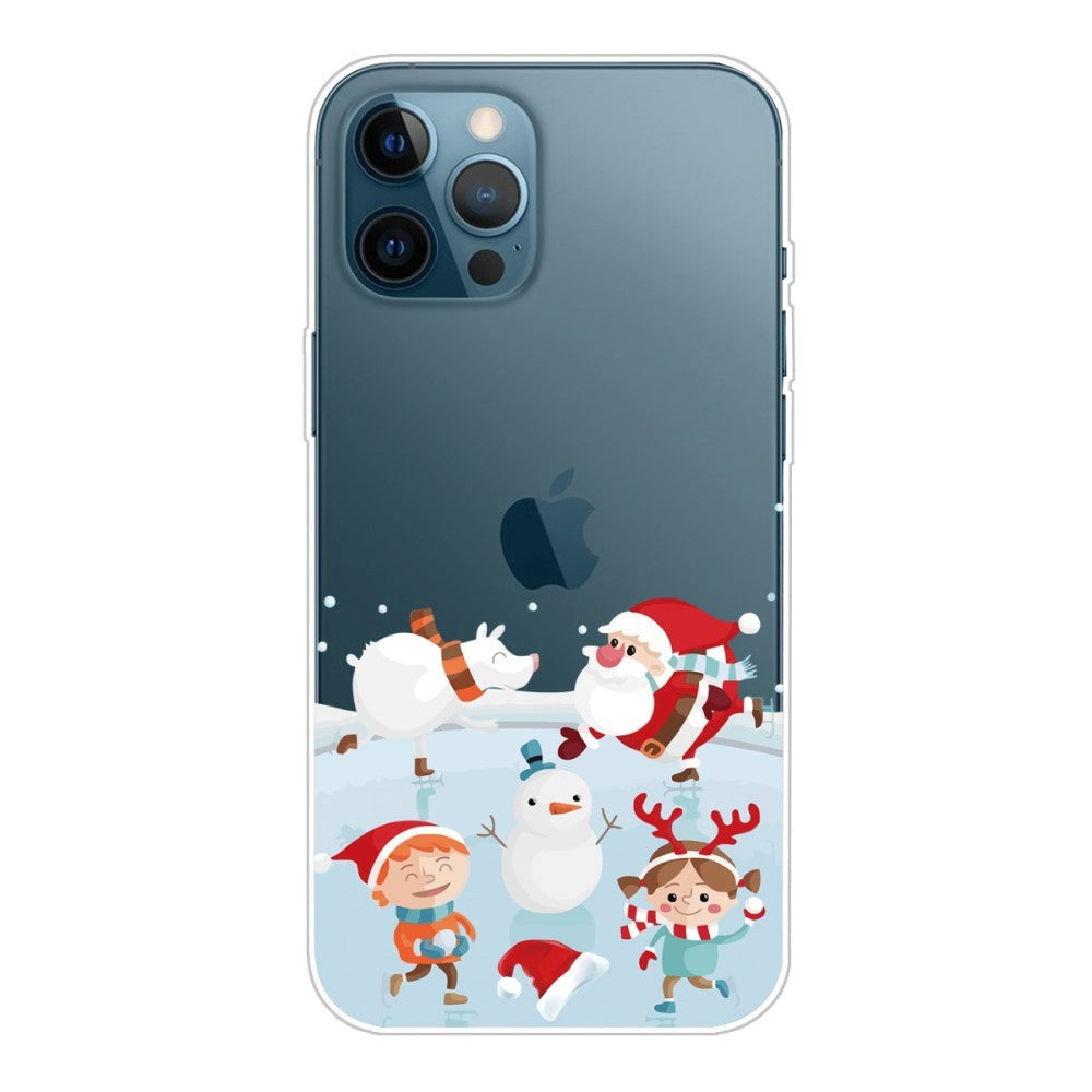 iPhone 14 Pro Fleksibel Plastik Jule Mobil Cover - Sneboldkamp