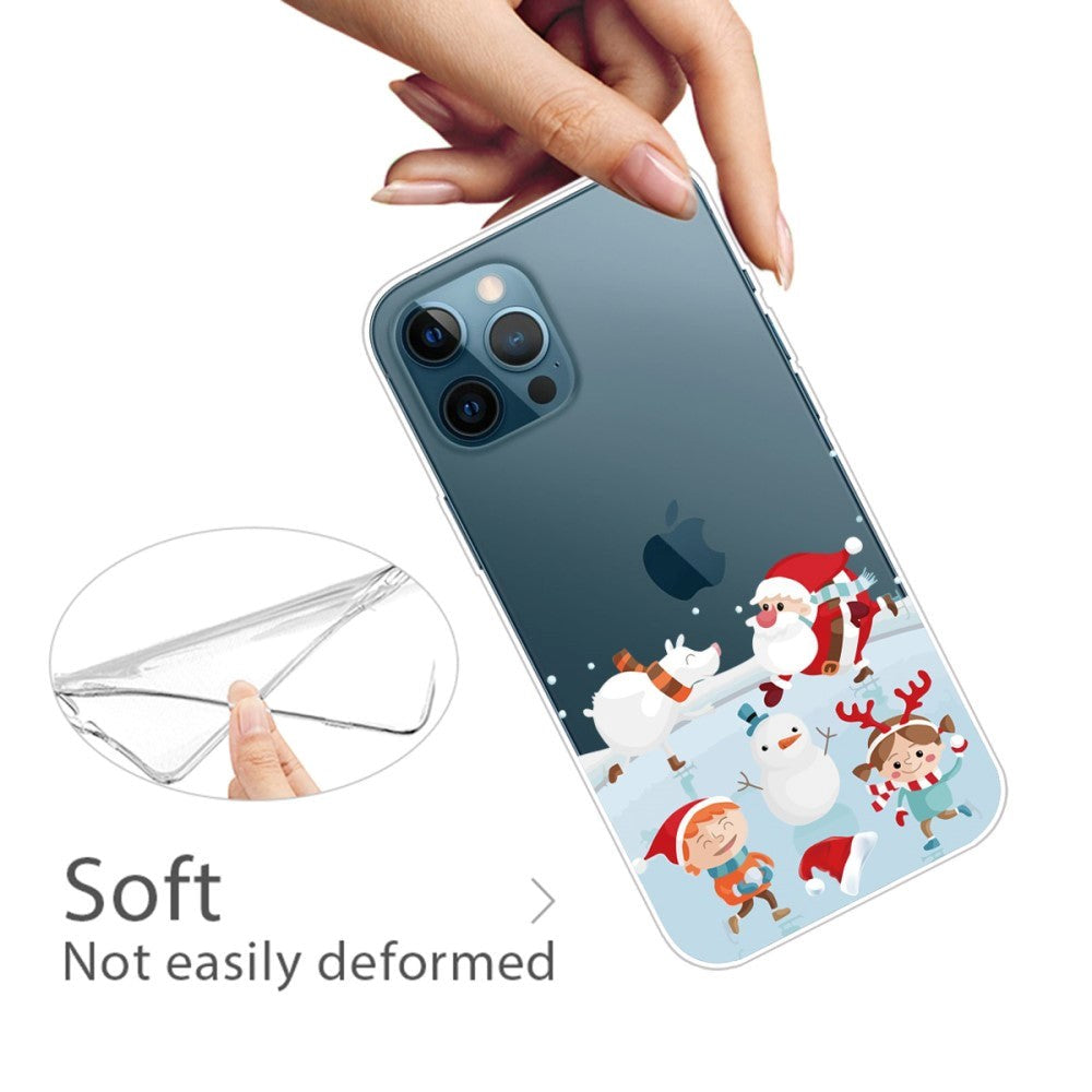 iPhone 14 Pro Fleksibel Plastik Jule Mobil Cover - Sneboldkamp