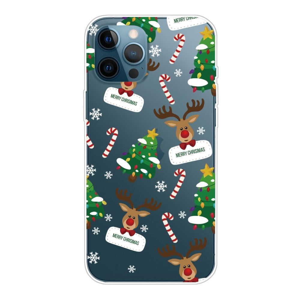 iPhone 14 Pro Fleksibel Plastik Jule Mobil Cover - Juledyr